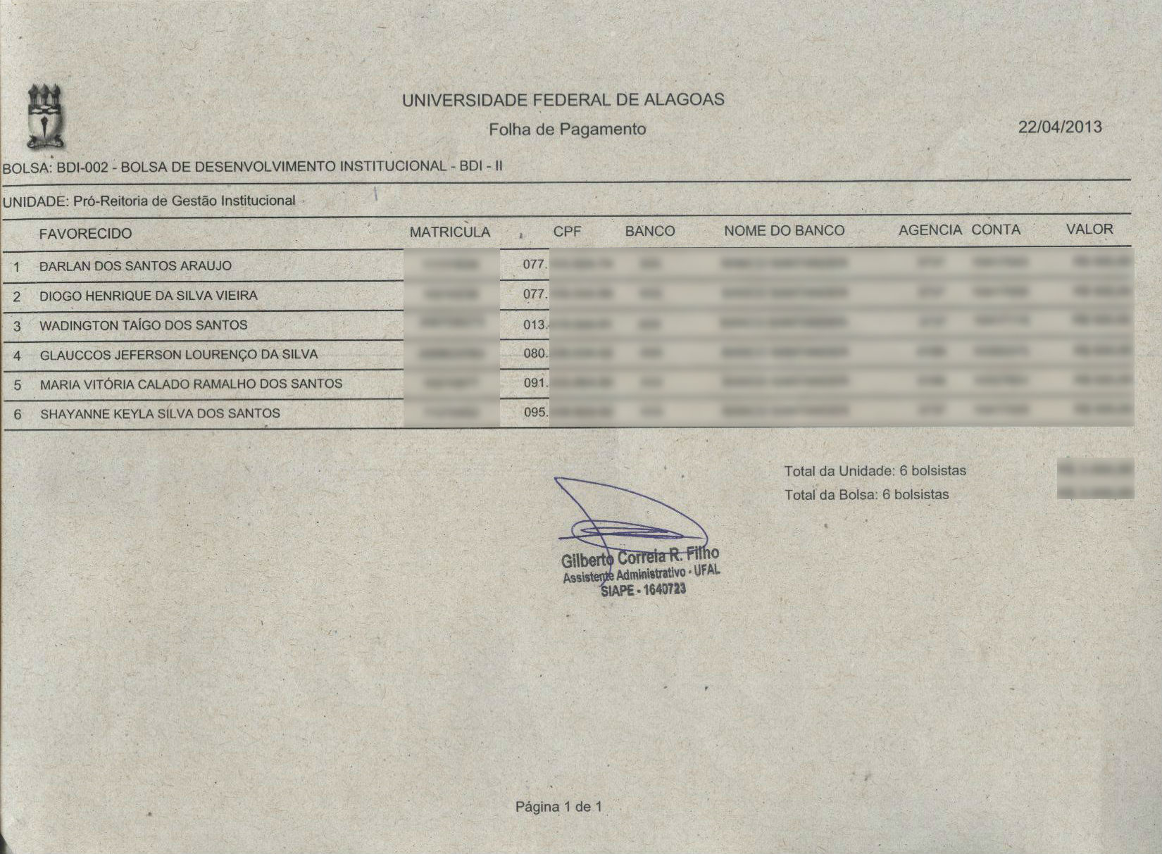 Folha - BDI 002 - GPS