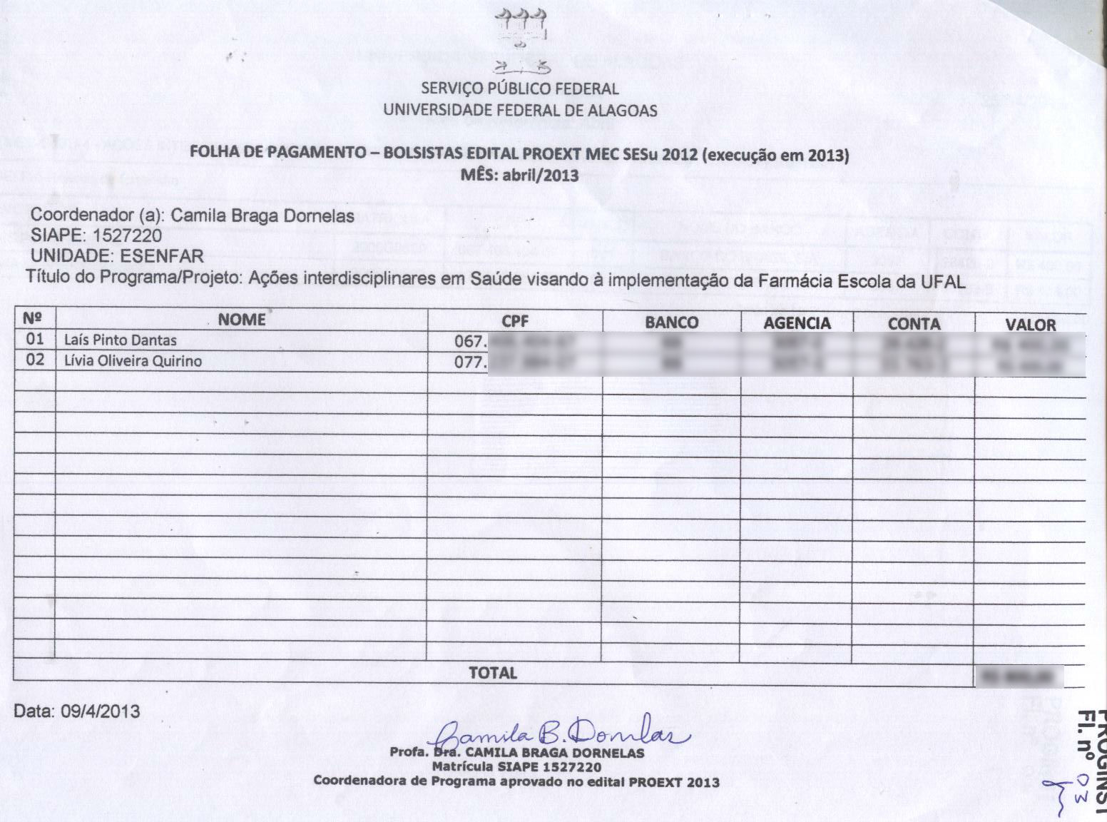 Folha - UG 5202