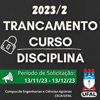 Trancamento de Curso ou Disciplina 2023/2