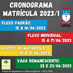 Cronograma Matrícula 2023/1