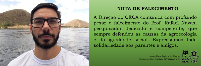 Nota de falecimento - Prof Rafael Navas
